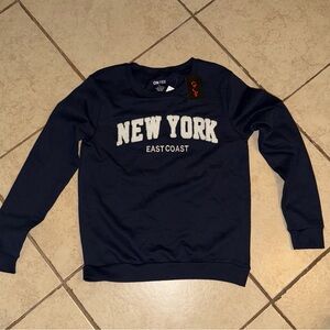 On Fire Men's Dark Blue New York Crewneck Sweater